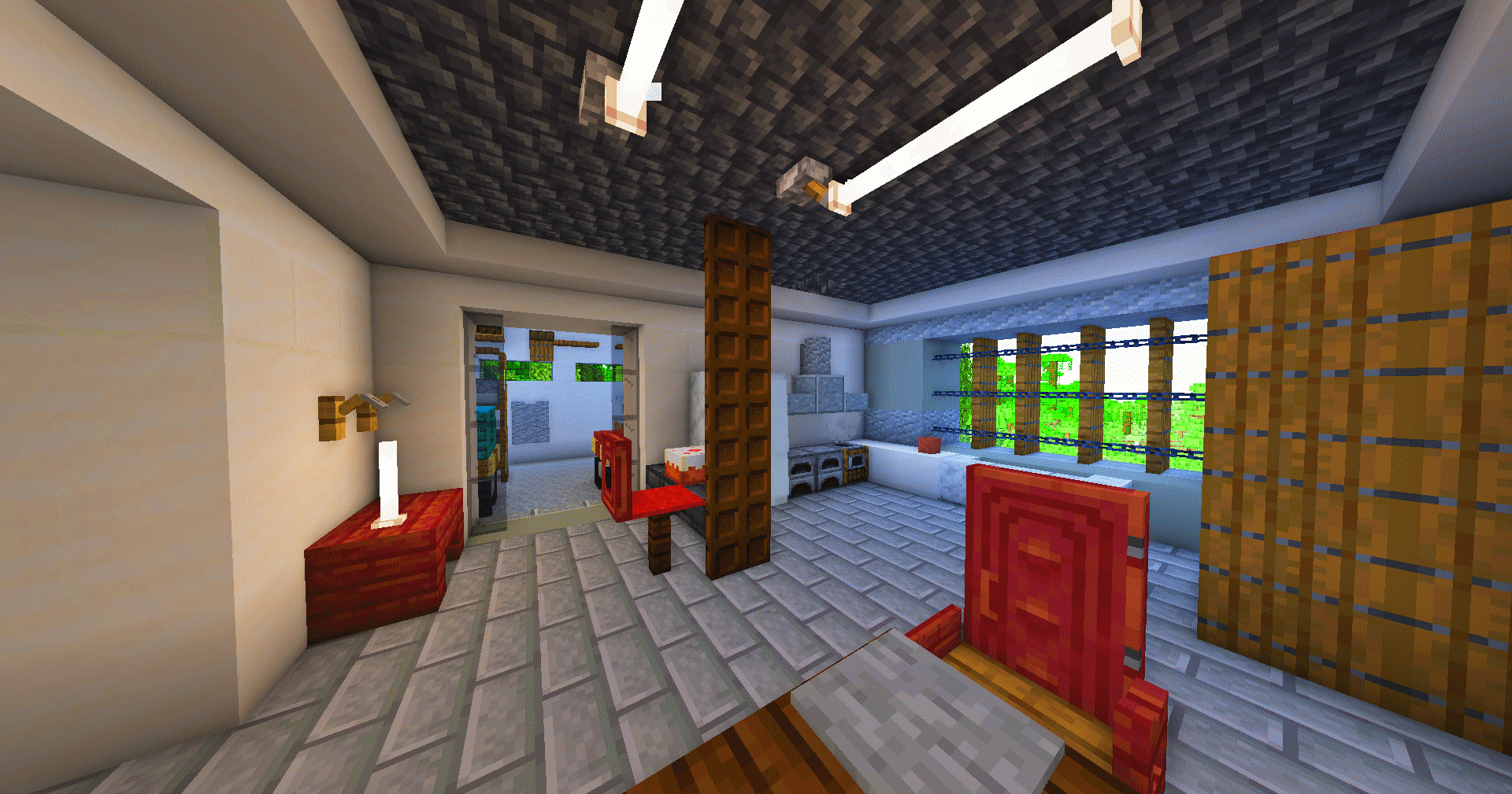 Minecraft - Traditional Modern House #3 | Download [Charliecustard Builds], image size:1920x1009