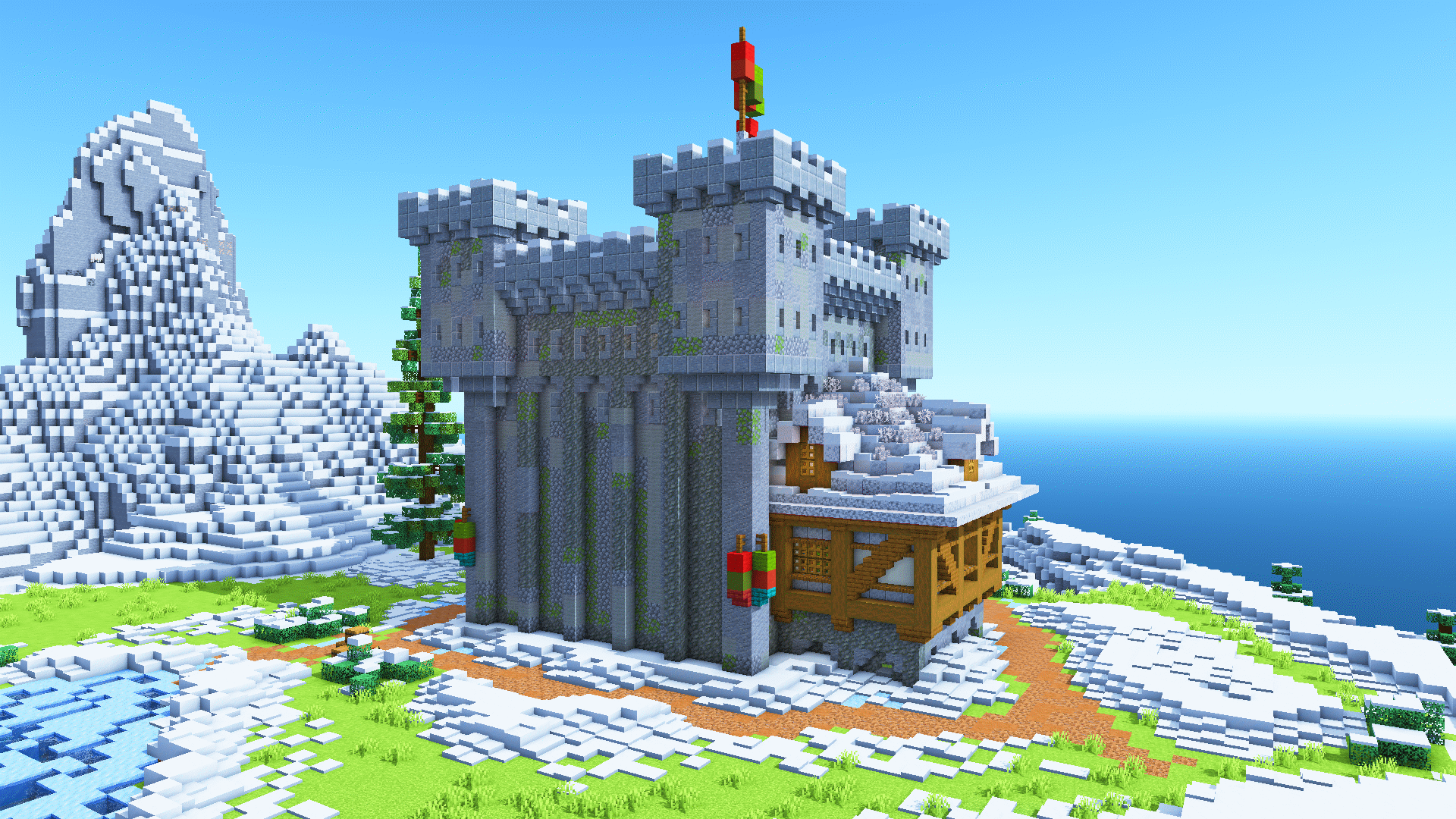 Christmas Castle Base | 3D Guide & Download @ Charliecustard Builds
