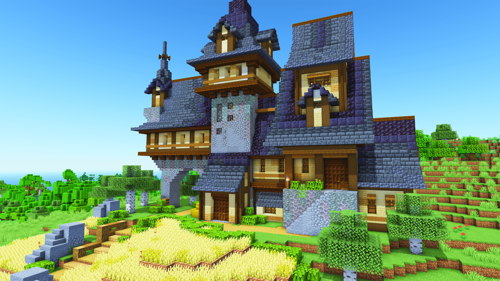 Minecraft Birchstone Keep | 3D Guide @ Charliecustard Builds