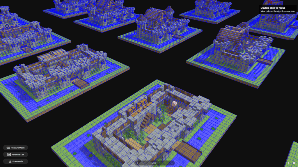 Minecraft Mini Castle | 3D Guide @ Charliecustard Builds