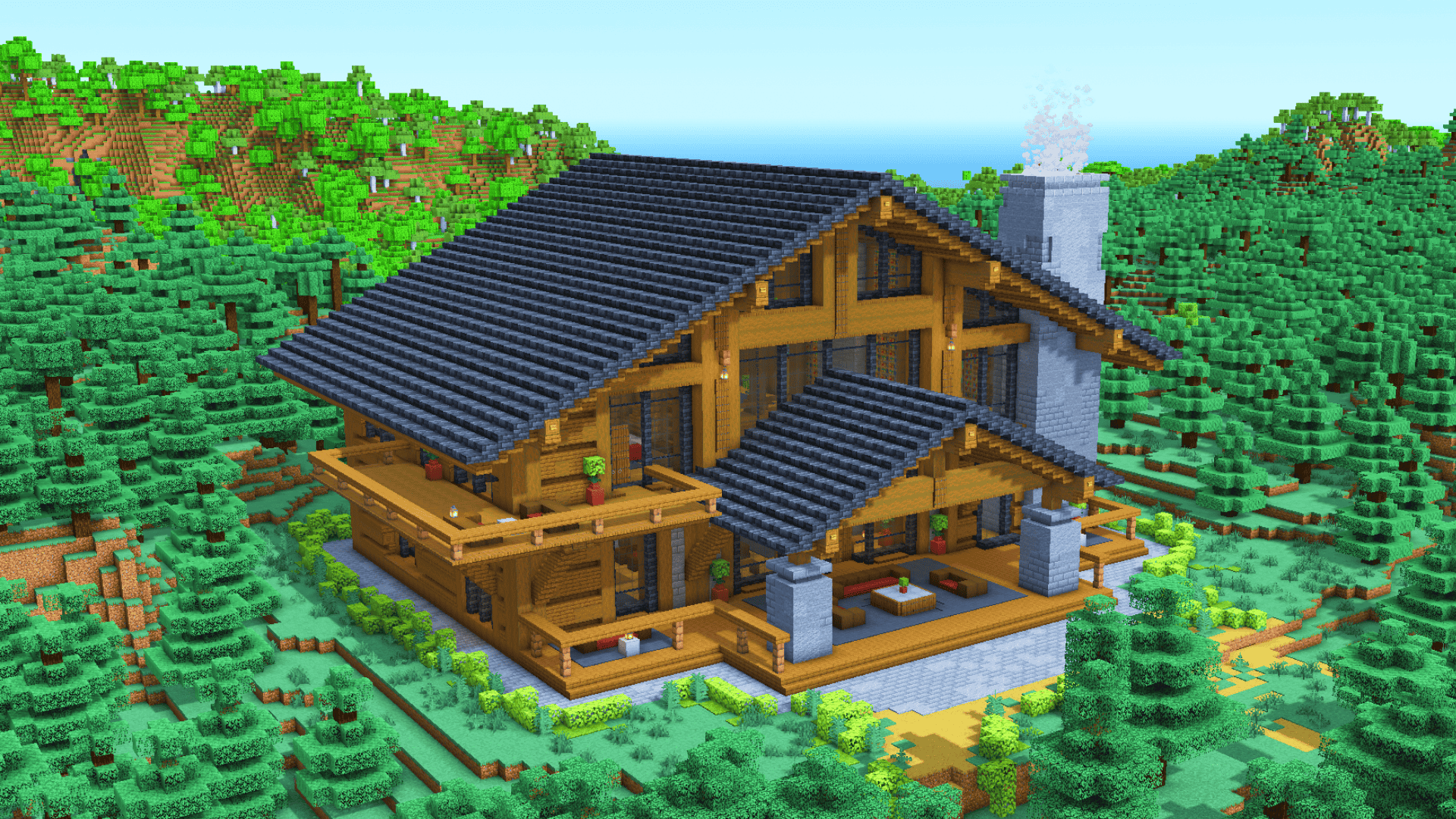 Minecraft - Timberline Log Cabin | Download [Charliecustard Builds]