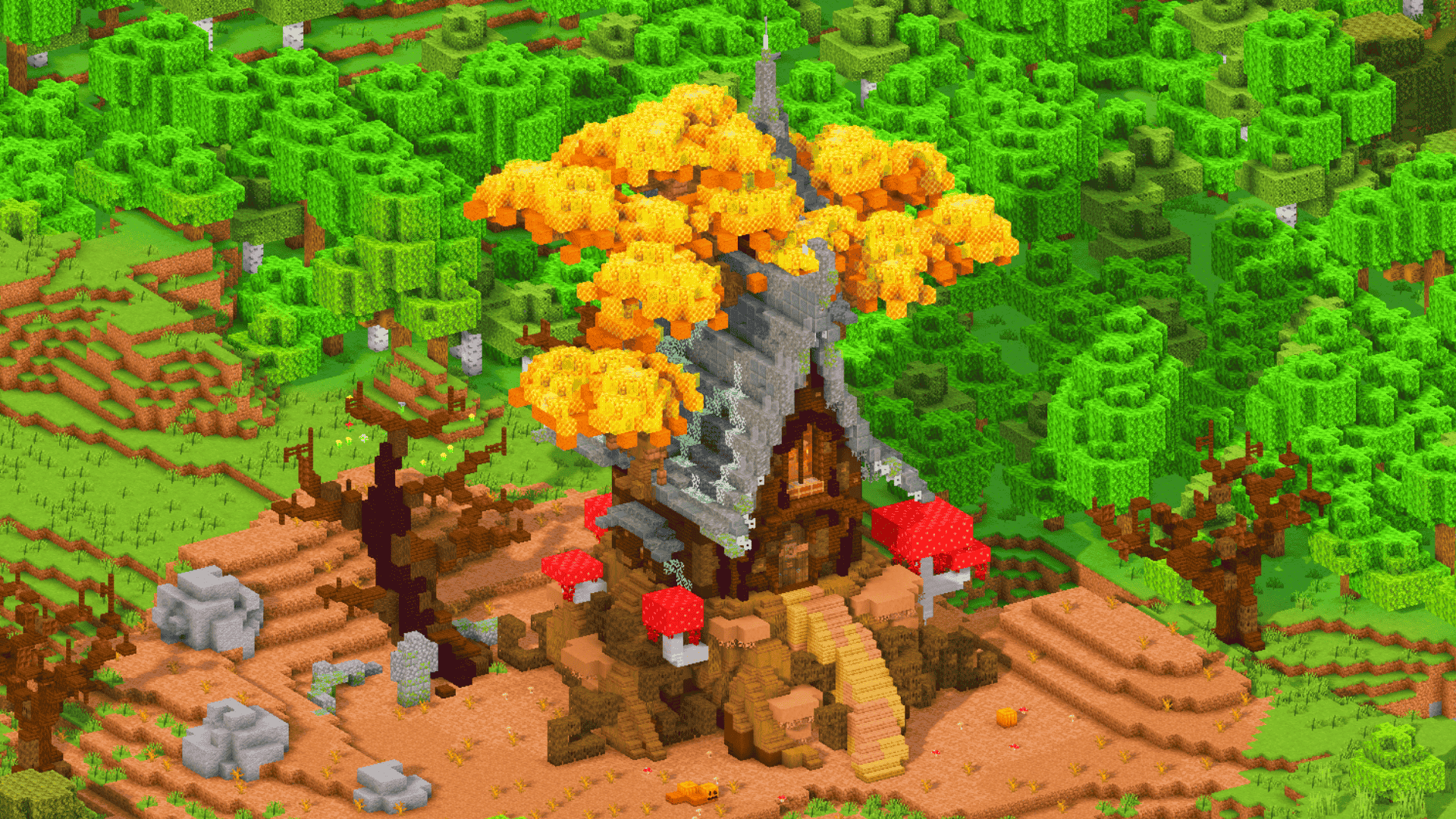 Shack In Minecraft Minecraft Halloween Rooted Shack | 3D Guide @ Charliecustard Builds