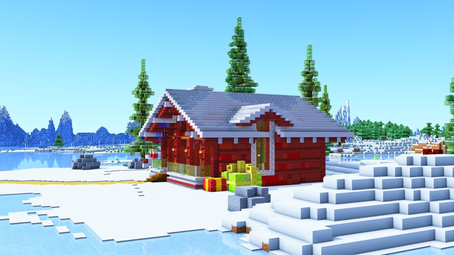 Minecraft Christmas Peppermint Cabin | 3D Guide @ Charliecustard Builds