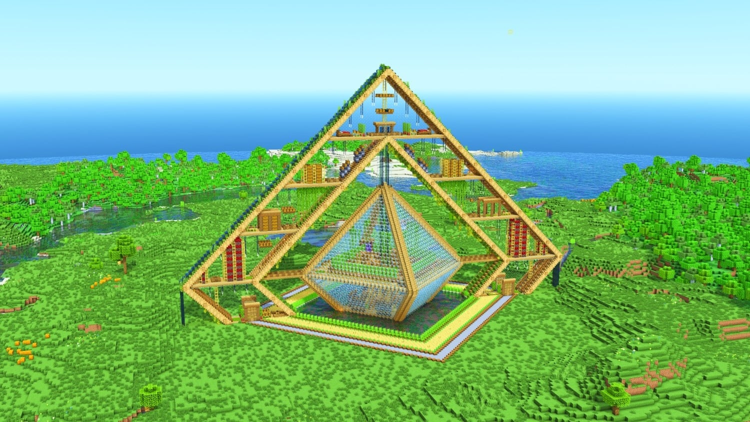 Minecraft Diamond Pyramid Base | 3D Guide @ Charliecustard Builds